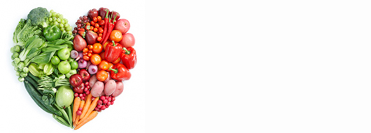 Foto cuore frutta e verdura